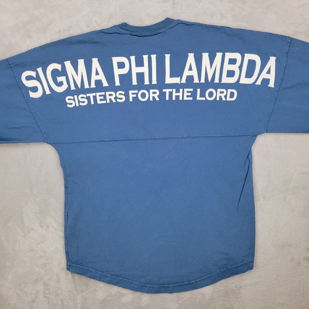 Sigma Phi Lambda Shirt Women XS Spirit Jersey Frat Fraternity Sisters Lord Adult
